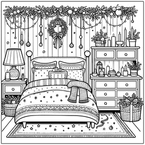 adult coloring book holiday homes christmas