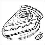 food and snacks bold and easy coloring book large print colouring pages pie