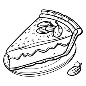 food and snacks bold and easy coloring book large print colouring pages pie