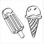 food and snacks bold and easy coloring book large print colouring pages ice cream cones