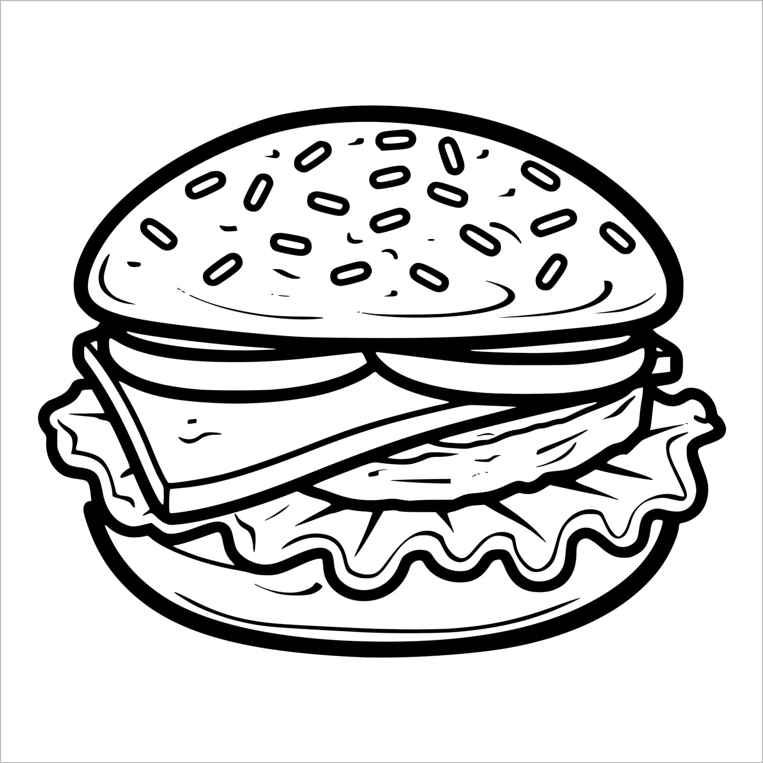 food and snacks bold and easy coloring book large print colouring pages cheeseburger