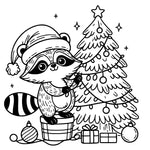 christmas animals coloring book for kids colouring pages baby racon hanging ornaments