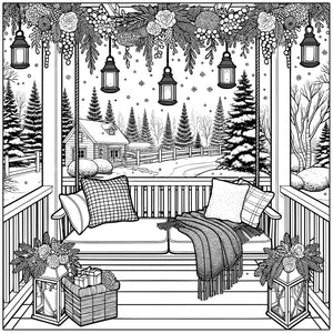 christmas holiday homes colouring book for adults