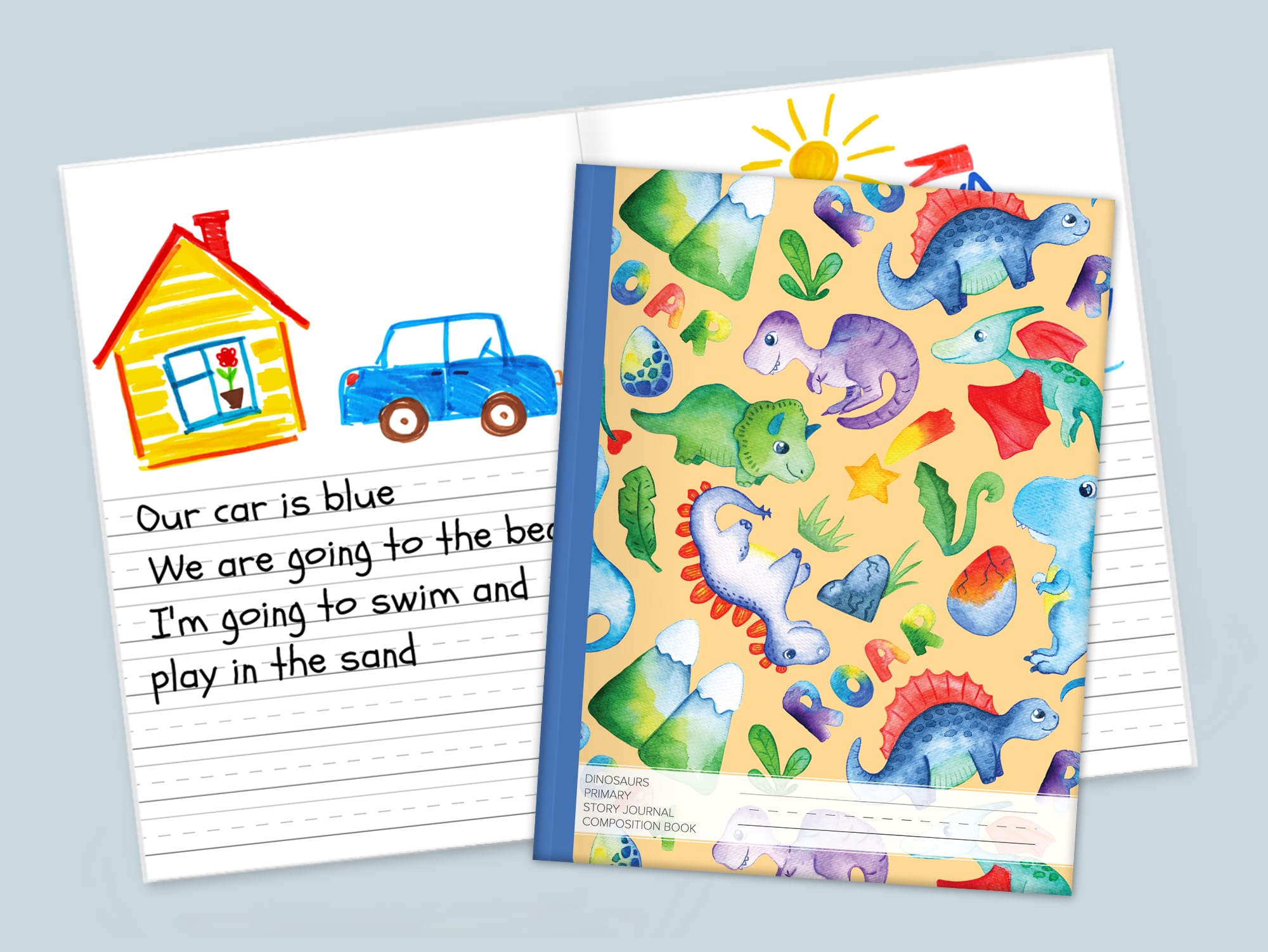 primary composition book K-2 story journal notebook draw and write notebook preschool kindergarten prek pre-k 