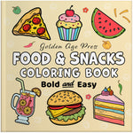 food and snacks bold and easy coloring book large print colouring pages pizza