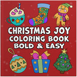 hristmas joy bold and easy coloring book xmas simple large print colouring pages for adults kids and seniors winter hygge holiday home