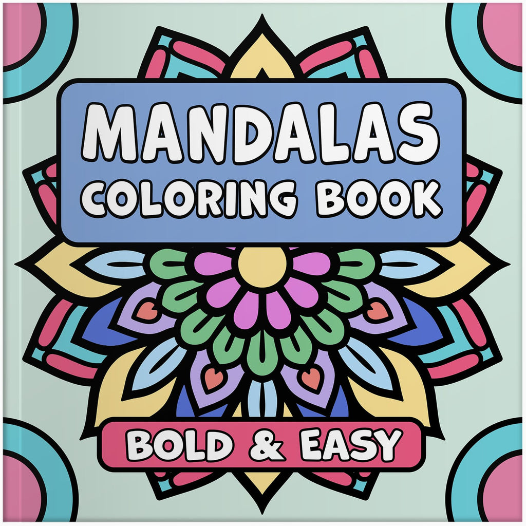 mandalas bold and easy coloring book large print colouring pages