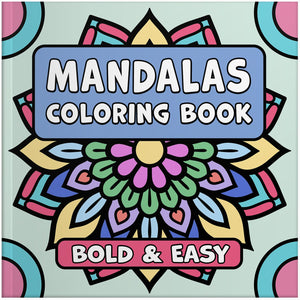 mandalas bold and easy coloring book large print colouring pages