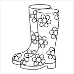 garden blooms bold and easy coloring book large print colouring pages spiral bound gardening boots