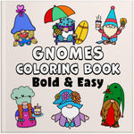 gnomes bold and easy large print coloring book for adults colouring pages