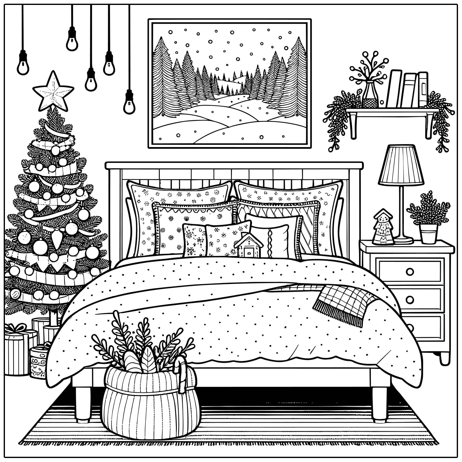 holiday coloring pages for teens and adults