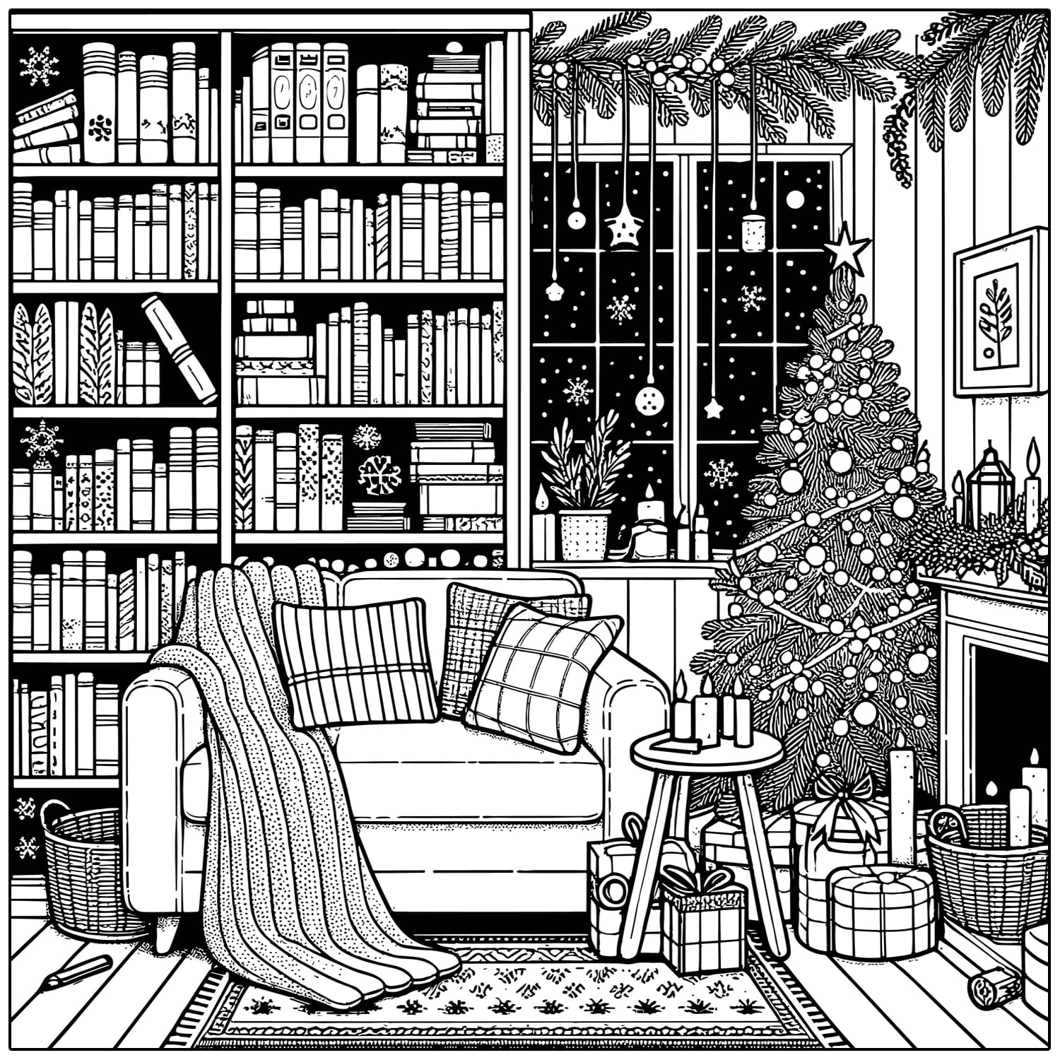 holiday homes christmas coloring book for teens and adults