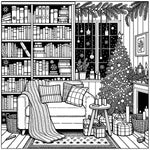 holiday homes christmas coloring book for teens and adults