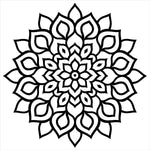 mandalas bold and easy coloring book large print colouring page simple geometric pattern