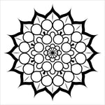 mandalas bold and easy coloring book large print colouring page simple geometric pattern