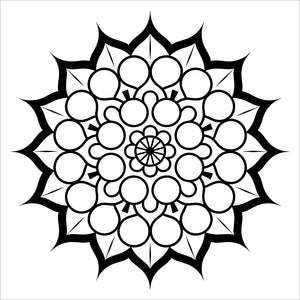 mandalas bold and easy coloring book large print colouring page simple geometric pattern