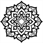 mandalas bold and easy coloring book large print colouring page simple geometric pattern