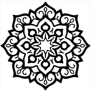 mandalas bold and easy coloring book large print colouring page simple geometric pattern