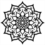 mandalas bold and easy coloring book large print colouring page simple geometric pattern