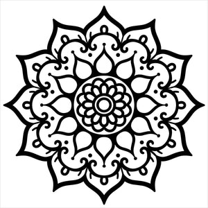 mandalas bold and easy coloring book large print colouring page simple geometric pattern