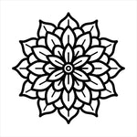 mandalas bold and easy coloring book large print colouring page simple geometric pattern