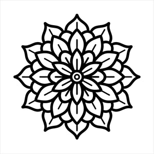 mandalas bold and easy coloring book large print colouring page simple geometric pattern