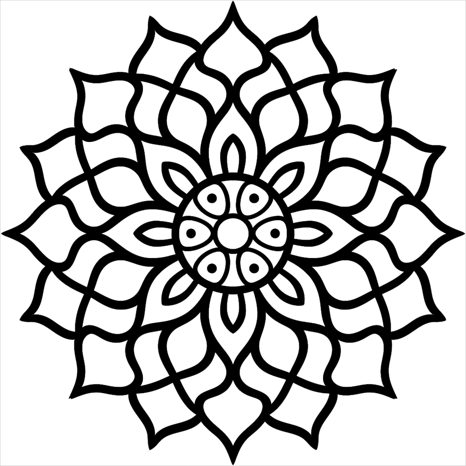 Mandalas Bold & Easy Coloring Book – Golden Age Press