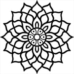 mandalas bold and easy coloring book large print colouring page simple geometric pattern