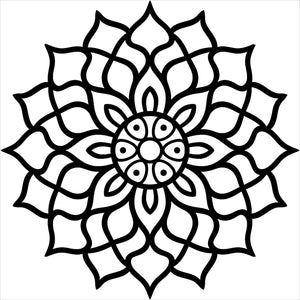 mandalas bold and easy coloring book large print colouring page simple geometric pattern