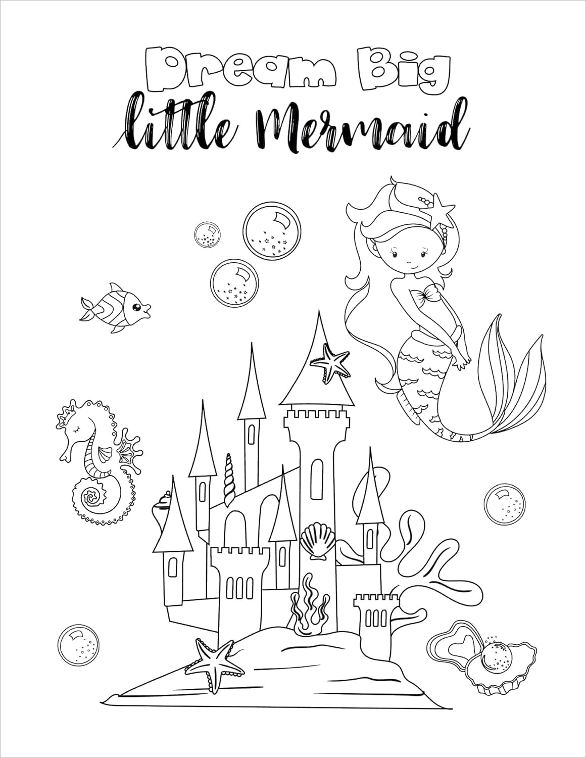 mermaid naia primary composition book K-2 story journal notebook bonus coloring page