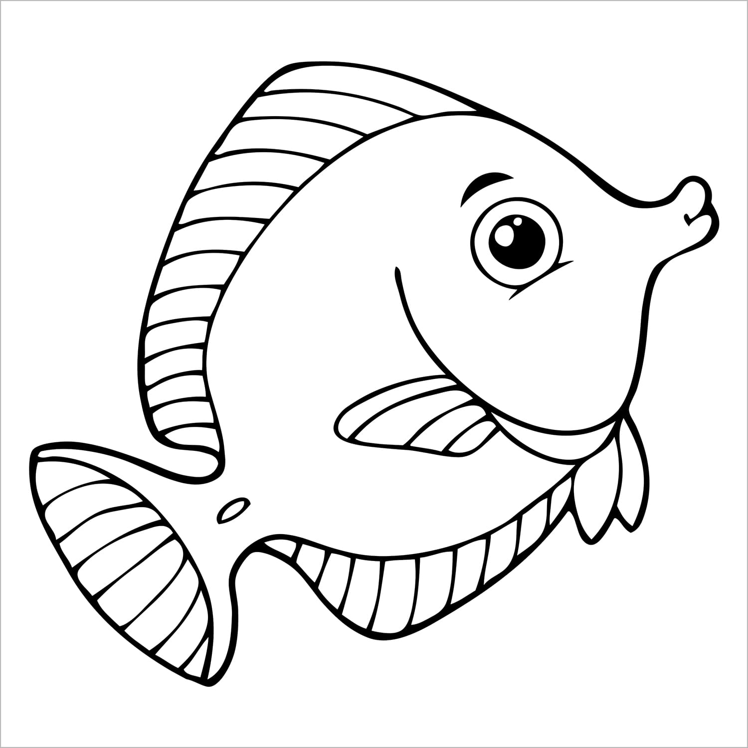 ocean safari bold and easy coloring book large print colouring pages fish