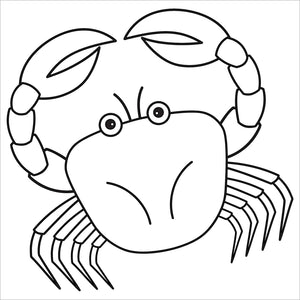 ocean safari bold and easy coloring book large print colouring pages crab