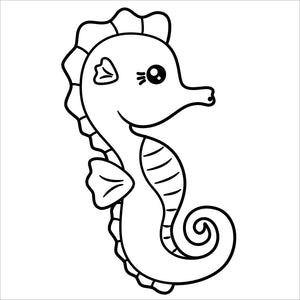 ocean safari bold and easy coloring book large print colouring pages sea horse