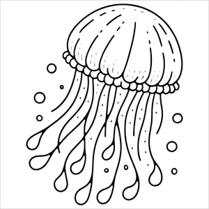 ocean safari bold and easy coloring book large print colouring pages jellyfish