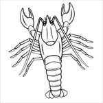 ocean safari bold and easy coloring book large print colouring pages lobster crawfish