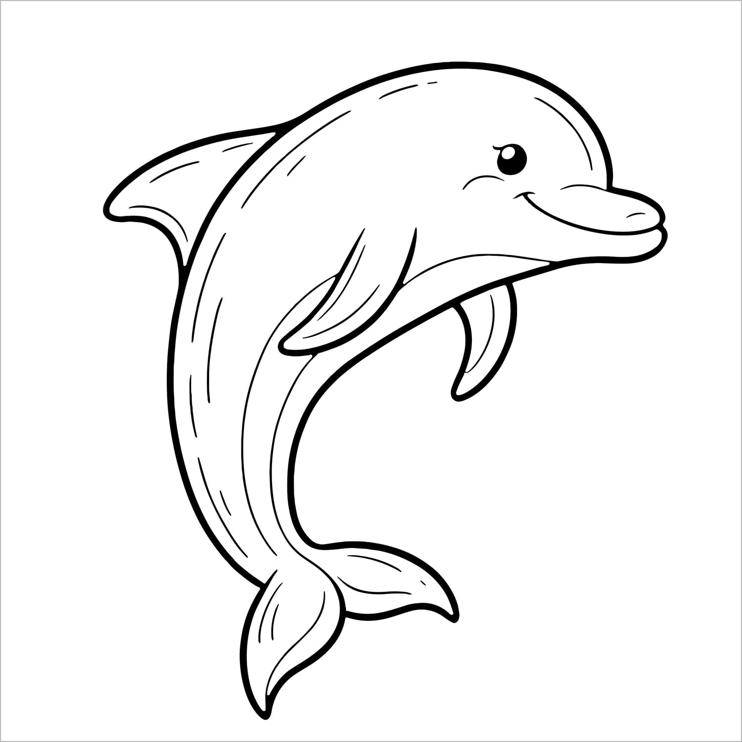 ocean safari bold and easy coloring book large print colouring pages dolphin