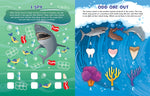 sharks ocean animals activity book for kids activity worksheet pages colouring children puzzles mazes word search crossword sudoku sheets