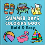 summer bold and easy coloring book large print colouring pages for adults beach vacation