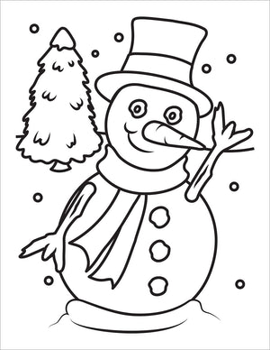 toddler christmas coloring book for kids preschool coloring pages snowman waving