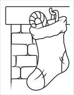 toddler christmas coloring book for kids preschool coloring pages fireplace stocking