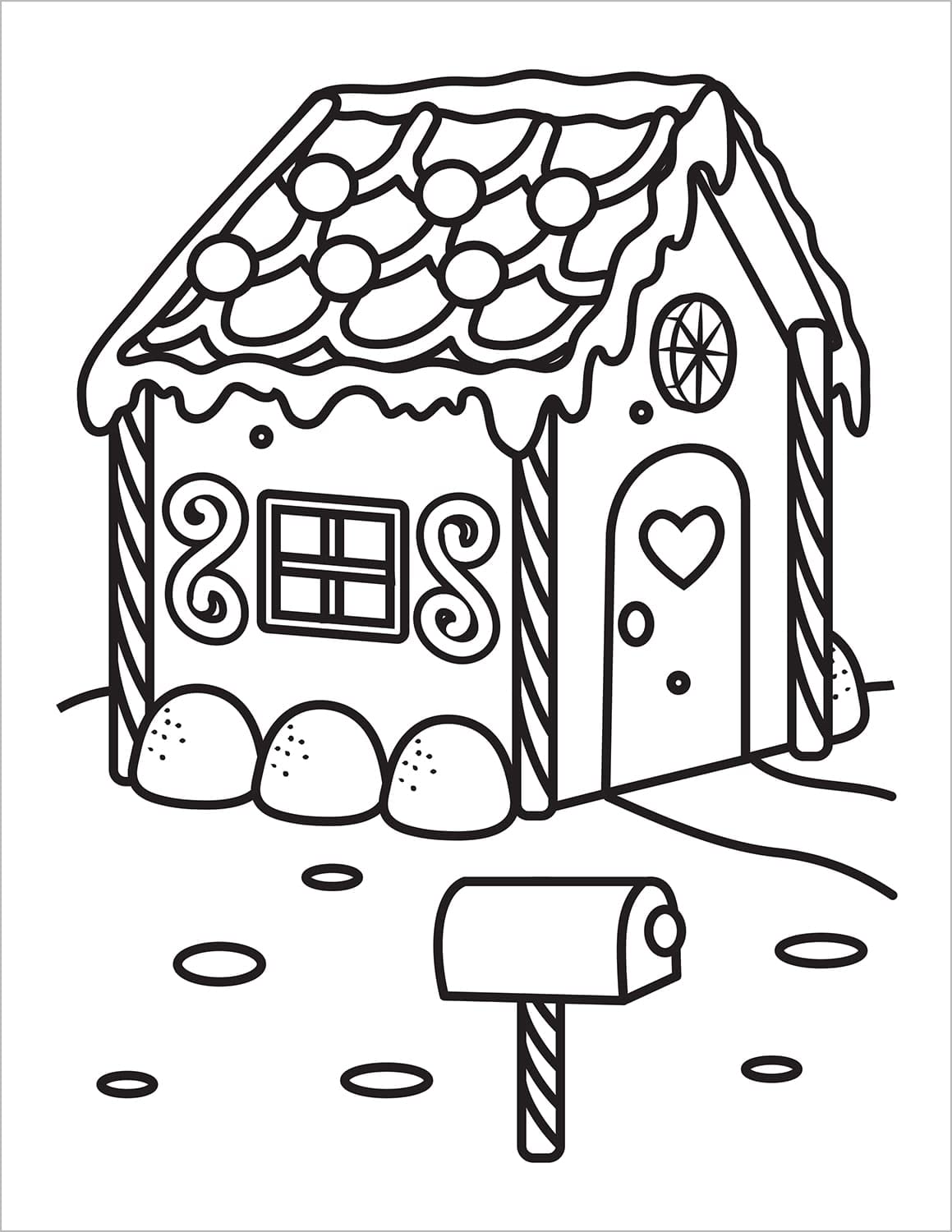 toddler christmas coloring book for kids preschool coloring pages cute gingerbread house