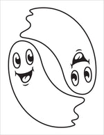 toddler halloween coloring book for kids spooky colouring pages two smiling ghosts