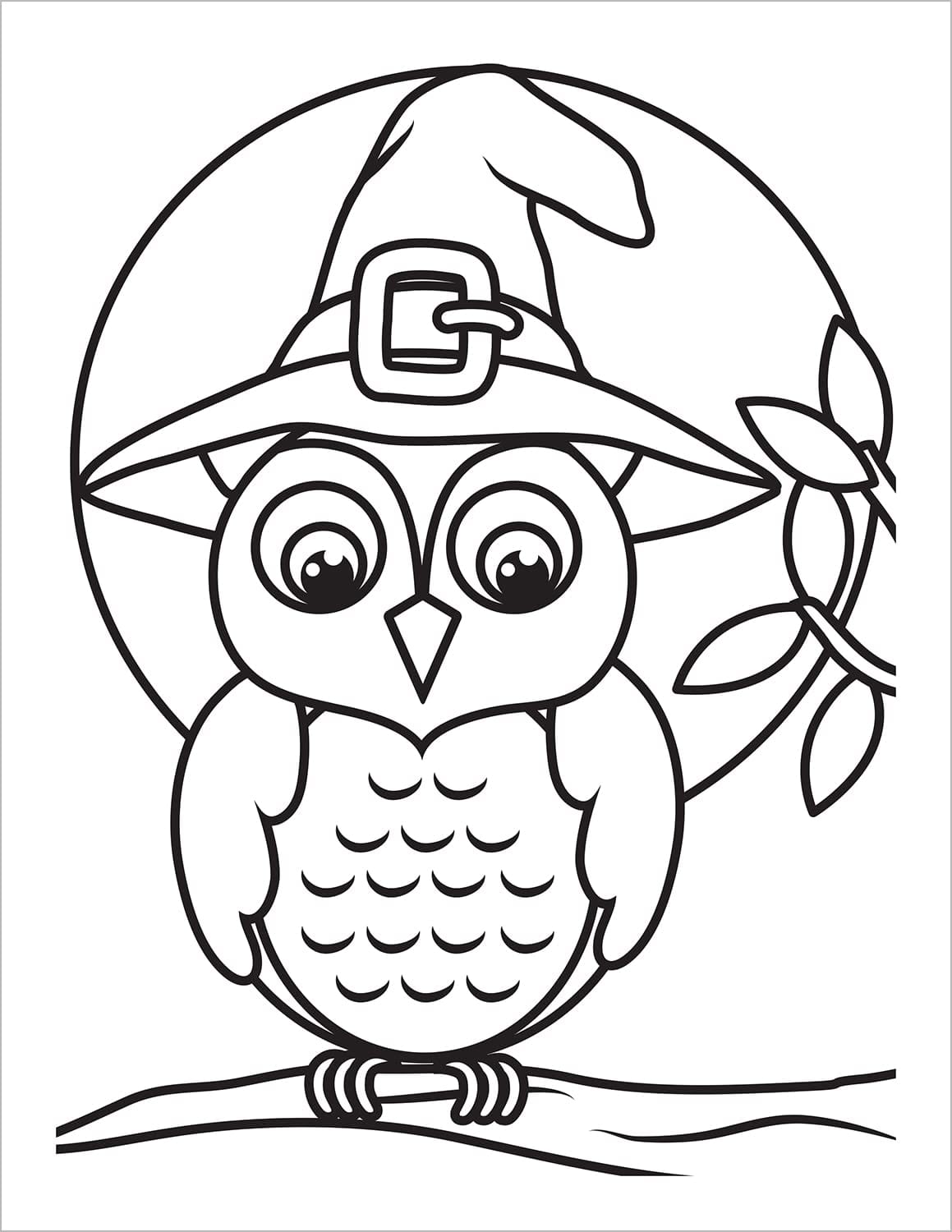 toddler halloween coloring book for kids spooky colouring pages cute baby owl