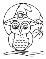 toddler halloween coloring book for kids spooky colouring pages cute baby owl