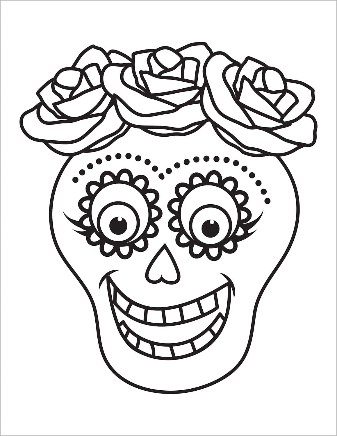 toddler halloween coloring book for kids spooky colouring pages cute smiling skull