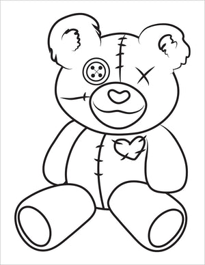 toddler halloween coloring book for kids spooky colouring pages cute zombie teddy bear