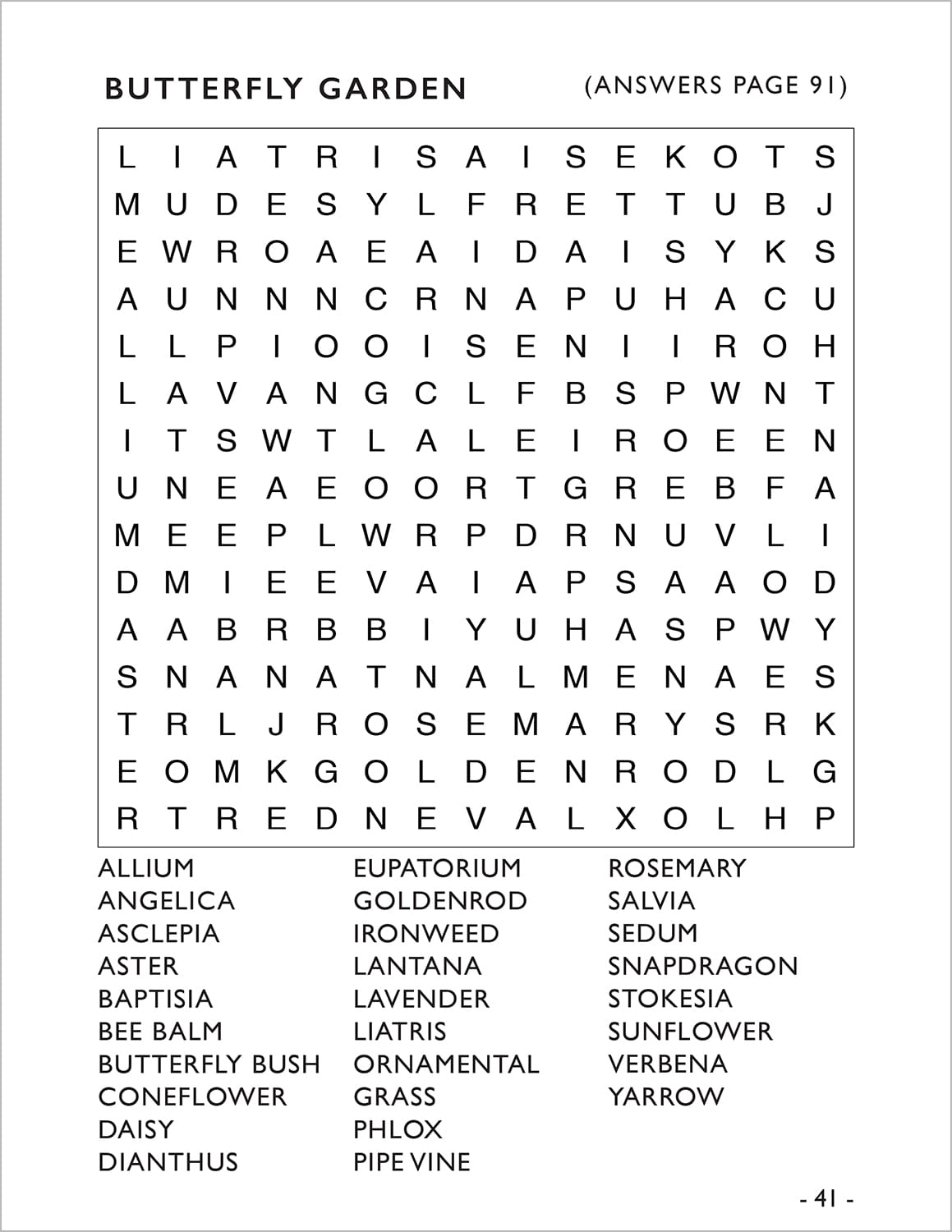 word search puzzles for gardeners large print for seniors adults and visually impaired